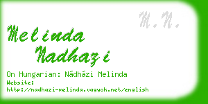 melinda nadhazi business card